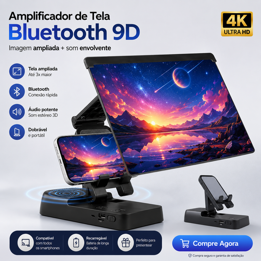 SoundMax 9D — Amplificador de Pantalla con Altavoz Bluetooth