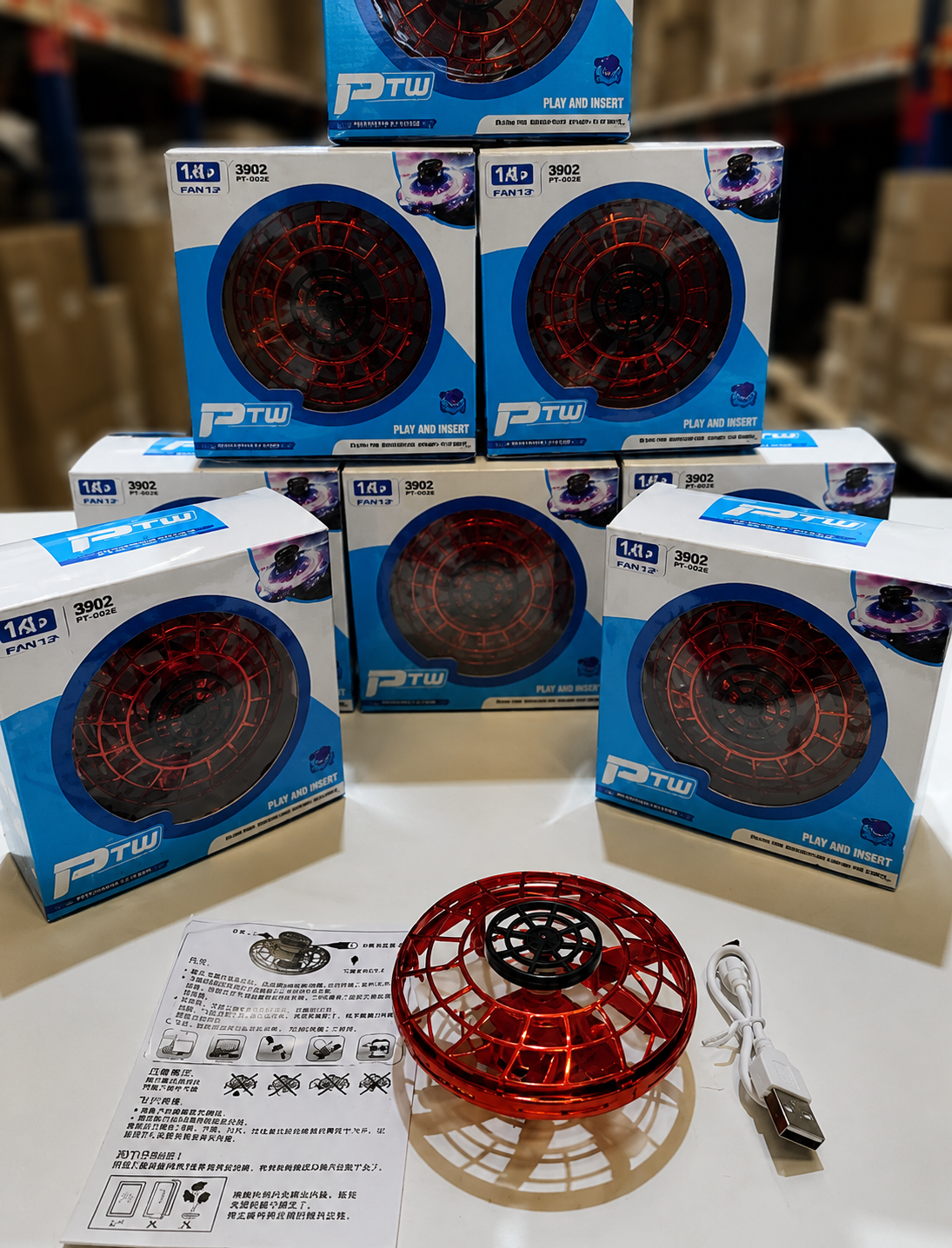 SkyRacer X — Mini OVNI Volador con Luces LED