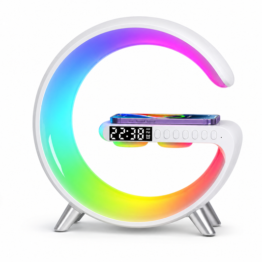 AuraSound 3XD — Altavoz Bluetooth con RGB y Carga Inalámbrica