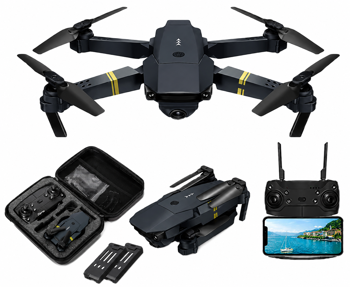 Dron con doble cámara 4K + Maleta Gratis