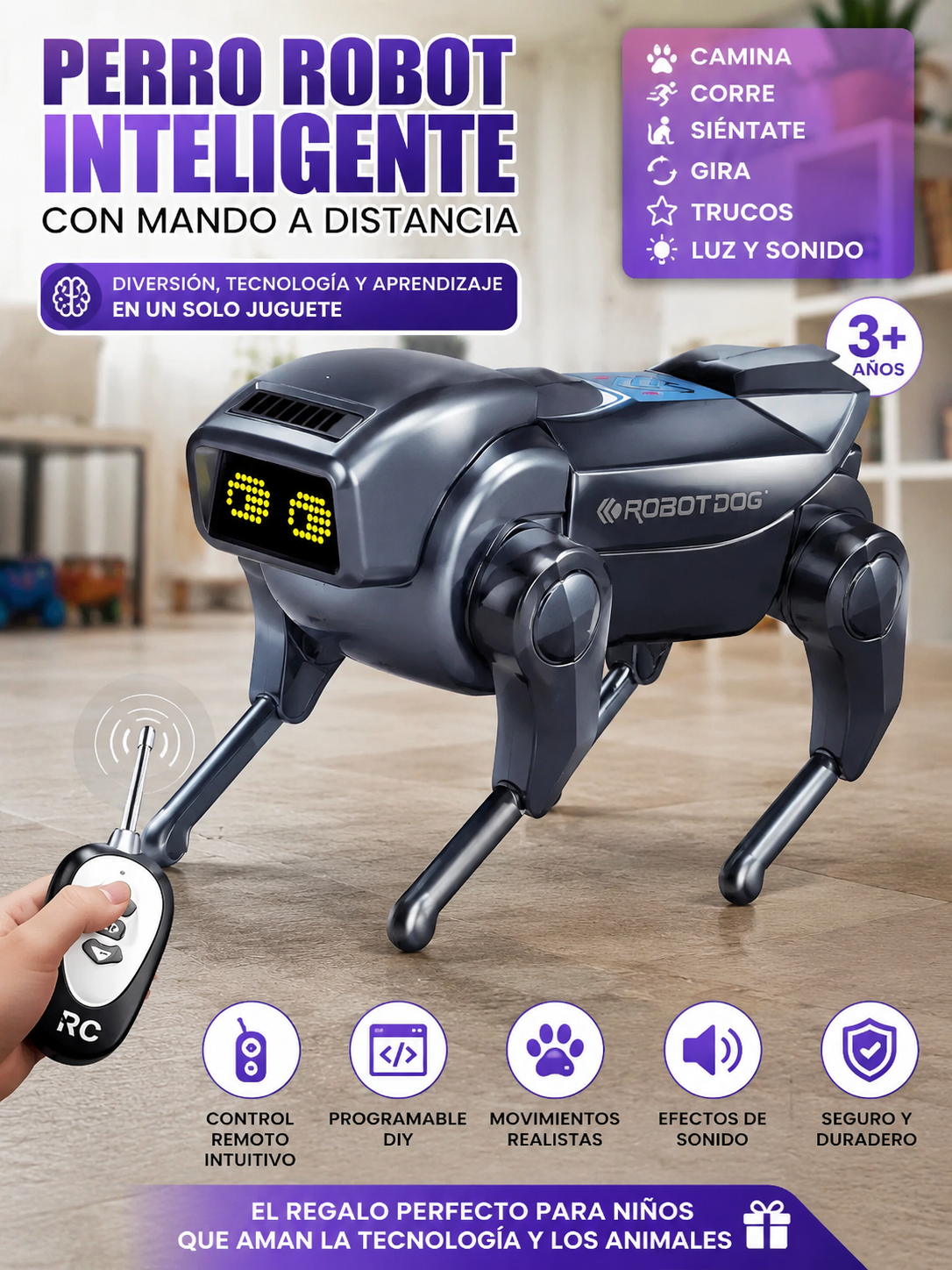 CyberDog — Perro Robot Inteligente con Mando a Distancia