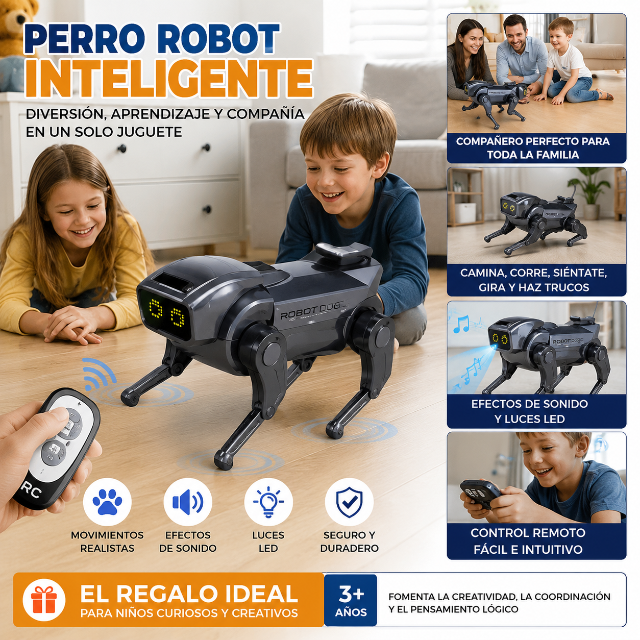 CyberDog — Perro Robot Inteligente con Mando a Distancia